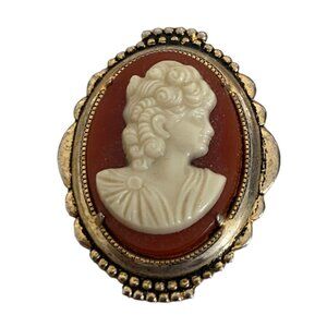 Cameo Brooch Modern Victorian Revival